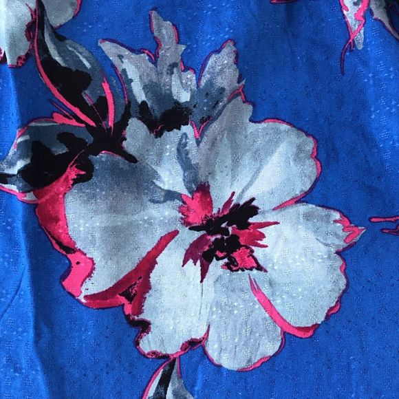 Band of the Free Lapis Blue Slate Soria Tropical Floral Mini Dress NWT Small - Picture 8 of 13